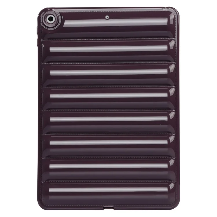 Para iPad 10.2 (2021) / (2019) / (2020) Candy Color Tablet Protective Case Down Jacket Texture Soft TPU Cover - Wine Red