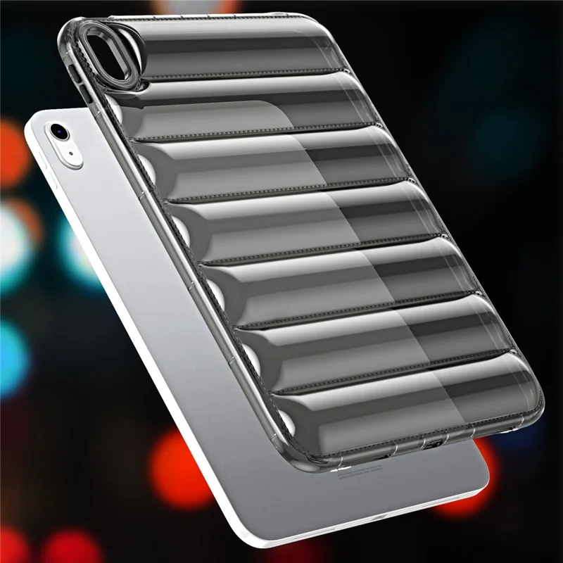 For iPad mini (2024) / mini (2021) 8.3 inch Soft TPU Tablet Case Anti-Drop Down Jacket Design Back Cover - Grey
