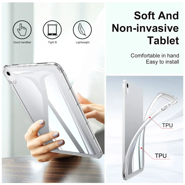 Protective Tablet Case for iPad mini (2024) / mini (2021) Anti-Scratch Clear TPU Cover - Grey