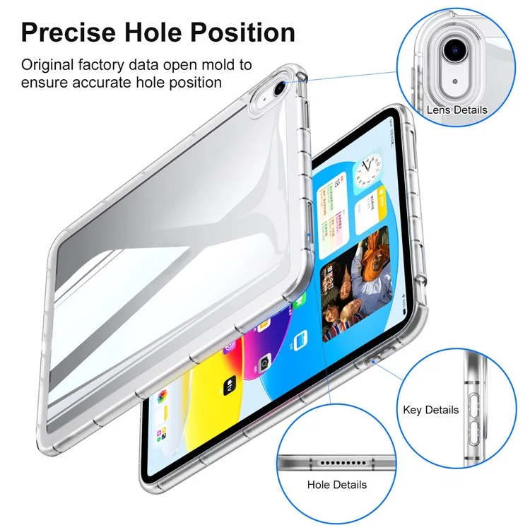 Protective Tablet Case for iPad mini (2024) / mini (2021) Anti-Scratch Clear TPU Cover - Grey