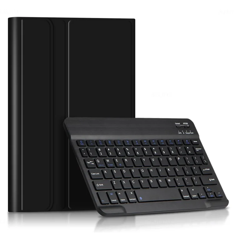 Para Oppo Pad 2 Leather Stand Tablet Case com Teclado Sem Fio Magnético Destacável (Sem Touchpad) - Preto