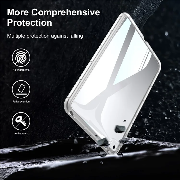 For iPad mini 4 / mini (2019) 7.9 inch Acrylic+TPU Tablet Case Transparent Tablet Cover - Transparent