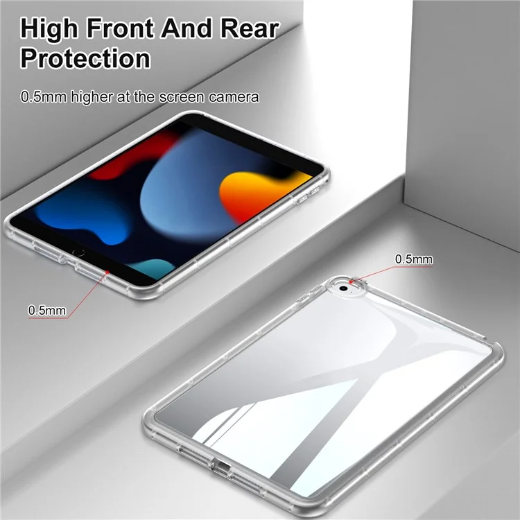 For iPad mini 4 / mini (2019) 7.9 inch Acrylic+TPU Tablet Case Transparent Tablet Cover - Transparent