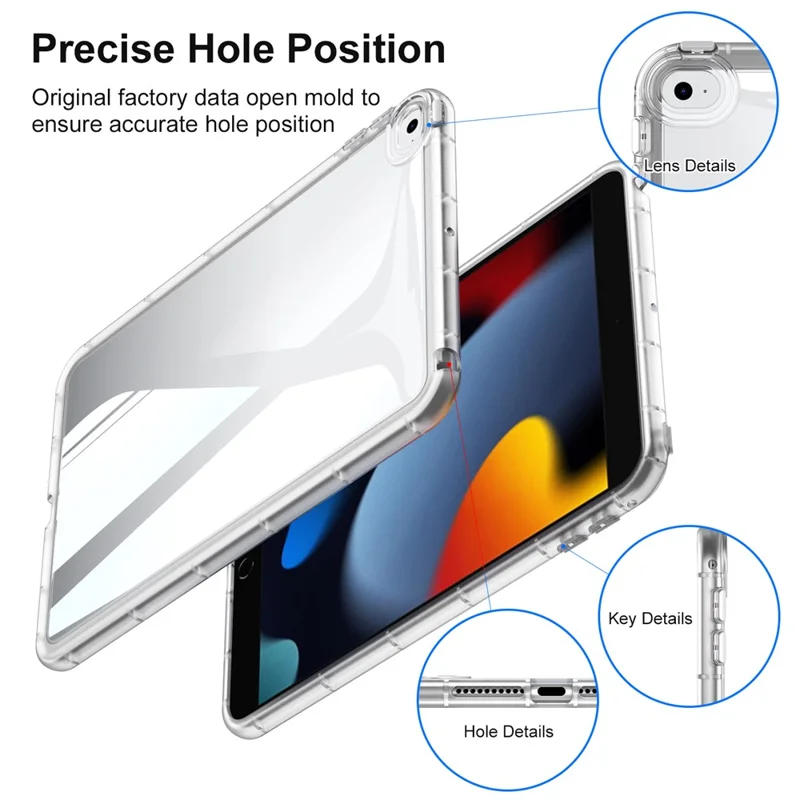 For iPad mini 4 / mini (2019) 7.9 inch TPU Tablet Case Transparent Protective Cover - Light Purple