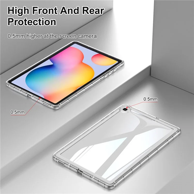For Samsung Galaxy Tab S6 Lite (2024) / S6 Lite (2022) / S6 Lite (2020) SM-P610 P615 Transparent Tablet Case TPU Tablet Cover - Light Purple
