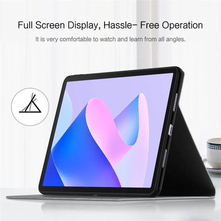 Para Huawei MatePad 11 (2023) Funda de tableta de piel de ante antiarañazos, soporte, funda de tableta - Gris