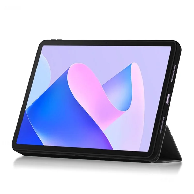 Tablet Case for Huawei MatePad 11 (2023) PU Leather TPU Trifold Stand Cover Protective Tablet Case - Black