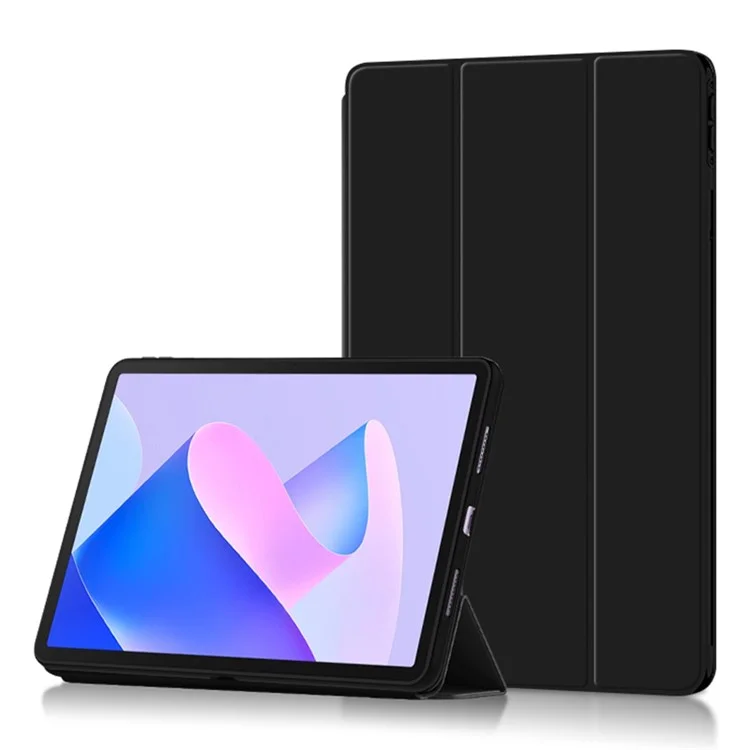 Tablet Case for Huawei MatePad 11 (2023) PU Leather TPU Trifold Stand Cover Protective Tablet Case - Black