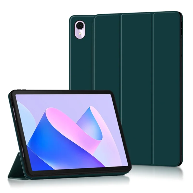 Custodia per tablet per Huawei MatePad 11 (2023) in pelle PU con supporto pieghevole triplo, custodia protettiva per tablet - Verde