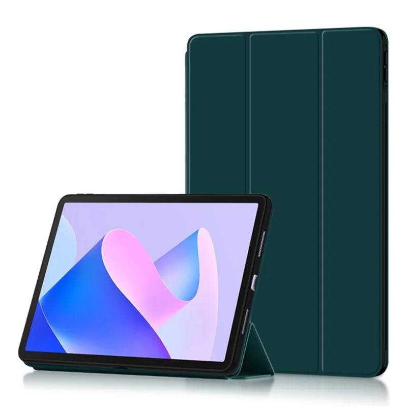 Custodia per tablet per Huawei MatePad 11 (2023) in pelle PU con supporto pieghevole triplo, custodia protettiva per tablet - Verde