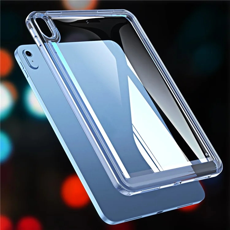 For iPad (2025) / 10.9 (2022) Acrylic+TPU Tablet Cover Shockproof Transparent Tablet Case - Blue