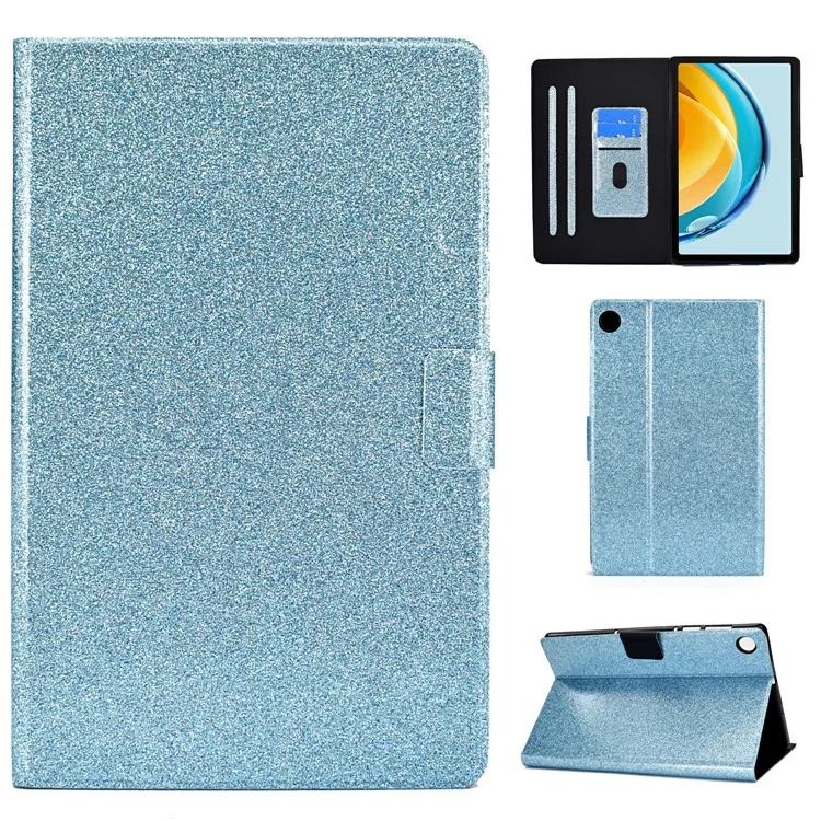 Para Huawei MatePad SE 10.4-inch Case à Prova de Choque Anti-Riscos Capa de Couro Brilhante - Azul