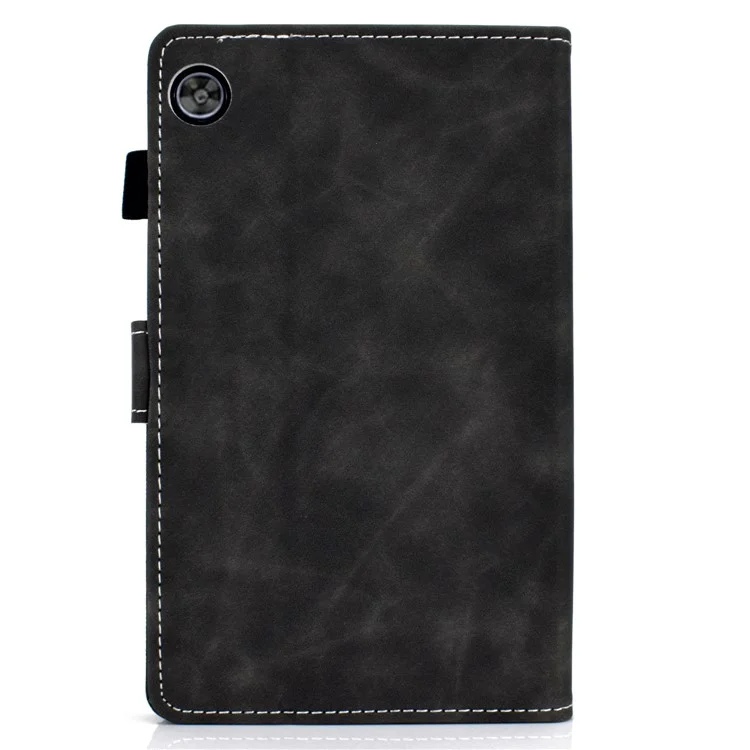 Para Huawei MatePad SE 10.4-inch Capa à prova de choque Textura em couro de vaca PU Capa de tablet com suporte para cartão - Cinza