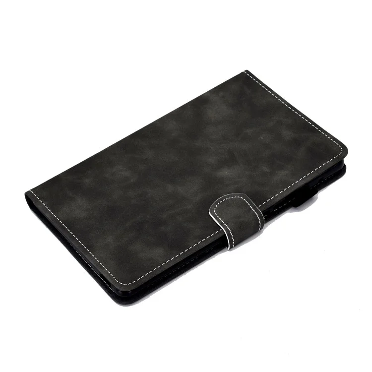 Para Huawei MatePad SE 10.4-inch Capa à prova de choque Textura em couro de vaca PU Capa de tablet com suporte para cartão - Cinza