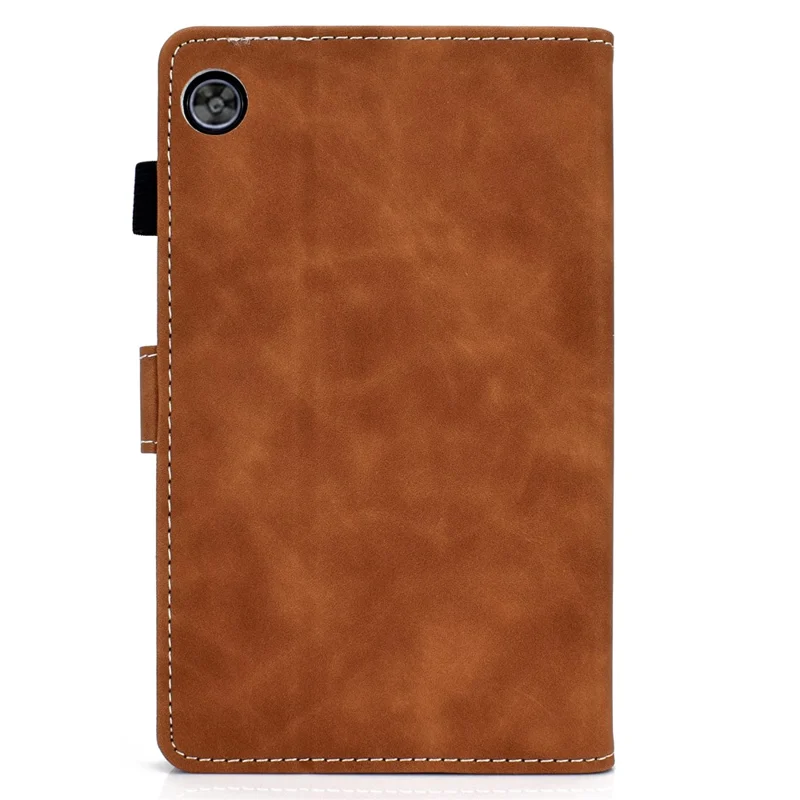 For Huawei MatePad SE 10.4-inch Shockproof Case Cowhide Texture PU Leather Tablet Cover with Card Holder - Brown
