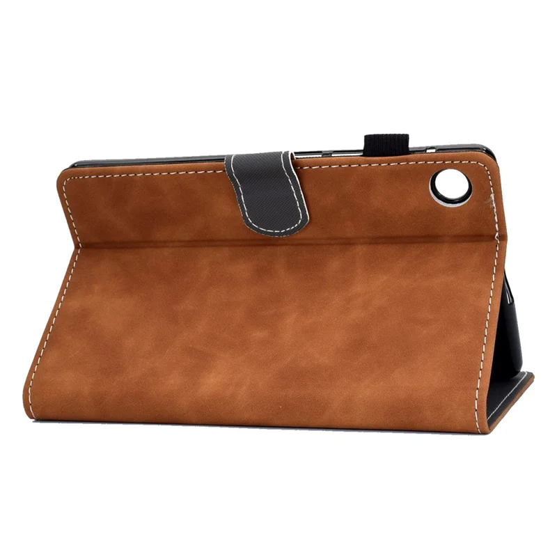 For Huawei MatePad SE 10.4-inch Shockproof Case Cowhide Texture PU Leather Tablet Cover with Card Holder - Brown