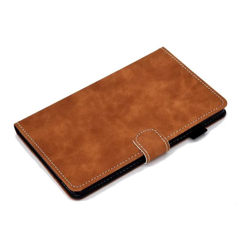 For Huawei MatePad SE 10.4-inch Shockproof Case Cowhide Texture PU Leather Tablet Cover with Card Holder - Brown