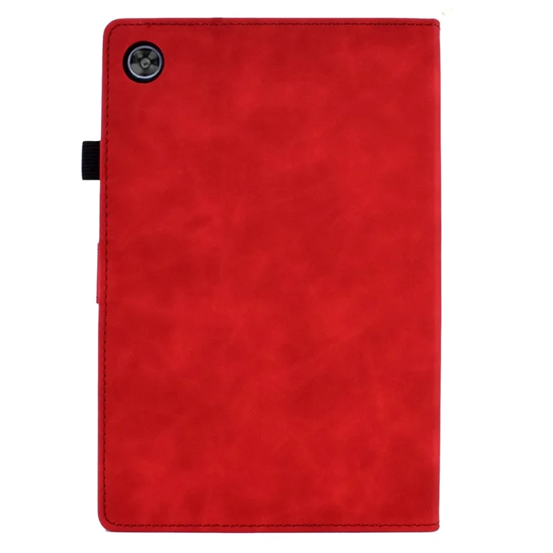 For Huawei MatePad SE 10.4-inch Protective Case Iron Tower Imprinted PU Leather Flip Stand Cover with Card Holder - Red