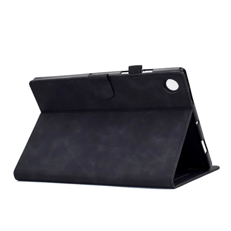 Para Huawei MatePad SE 10.4 polegadas Capa Protetora de Couro PU com Impressão de Coração de Amor, Suporte para Cartão - Preto