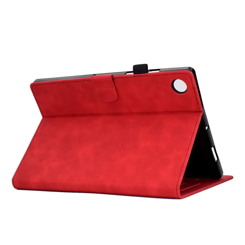 For Huawei MatePad SE 10.4-inch Love Heart Imprinted PU Leather Flip Cover Card Holder Protective Case - Red