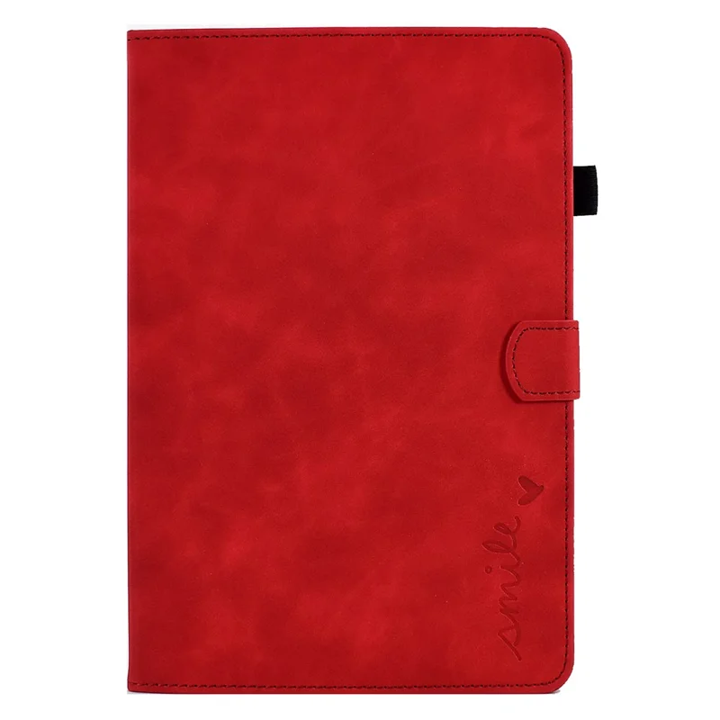 For Huawei MatePad SE 10.4-inch Love Heart Imprinted PU Leather Flip Cover Card Holder Protective Case - Red