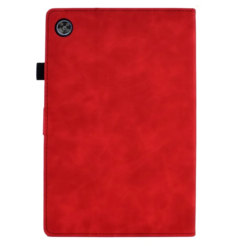 For Huawei MatePad SE 10.4-inch Love Heart Imprinted PU Leather Flip Cover Card Holder Protective Case - Red