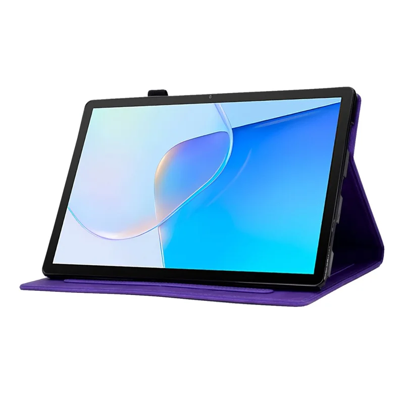 Para Huawei MatePad SE 10.4 polegadas Amor Heart Imprinted PU Leather Flip Cover Card Holder Protective Case - Roxo
