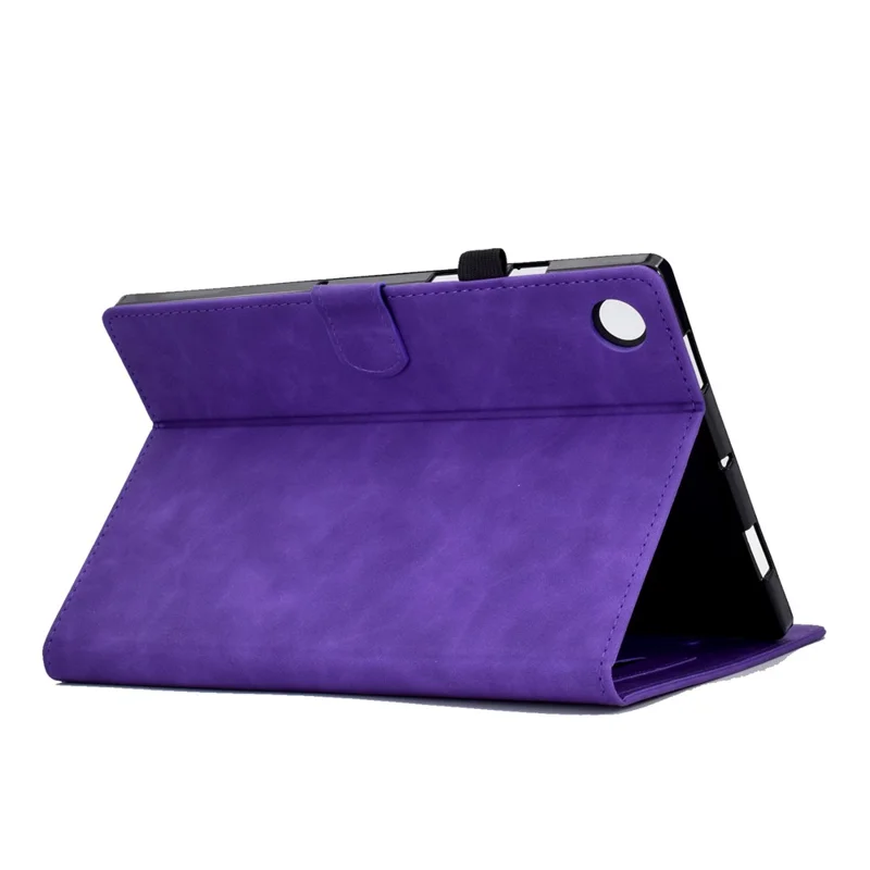 Para Huawei MatePad SE 10.4 polegadas Amor Heart Imprinted PU Leather Flip Cover Card Holder Protective Case - Roxo