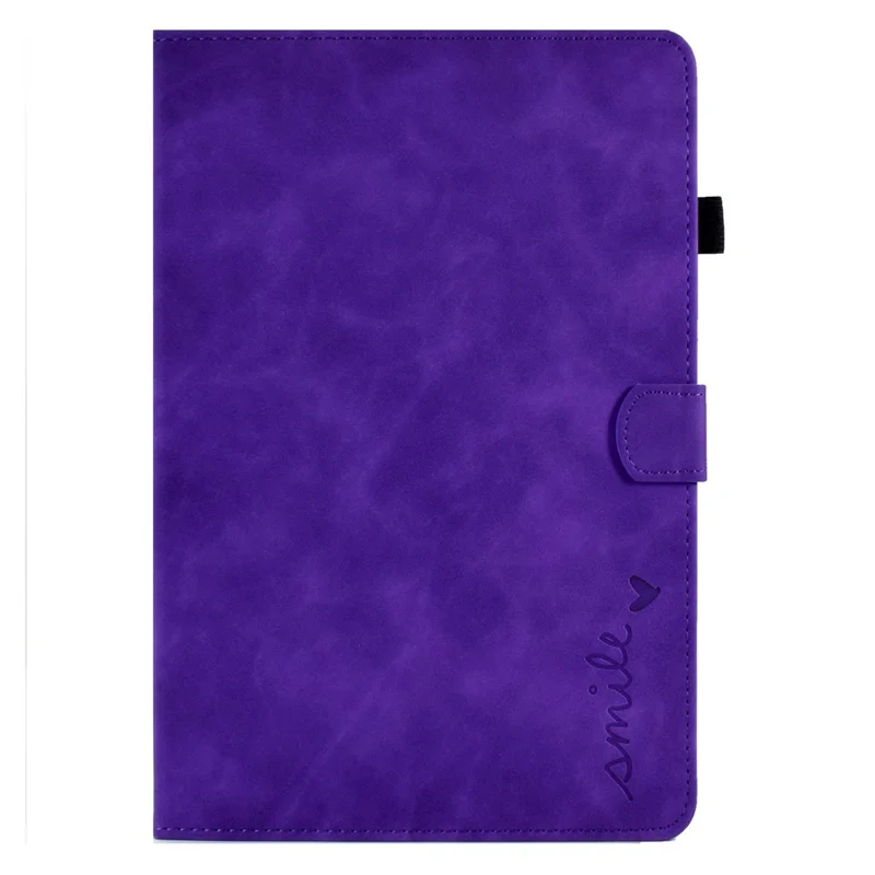 Para Huawei MatePad SE 10.4 polegadas Amor Heart Imprinted PU Leather Flip Cover Card Holder Protective Case - Roxo