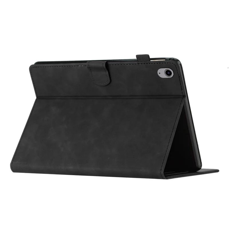 Funda de Tarjetero de Cuero PU para iPad 10.9 (2022), Funda Protectora con Soporte de Tableta Estampada con Mariposa - Negro