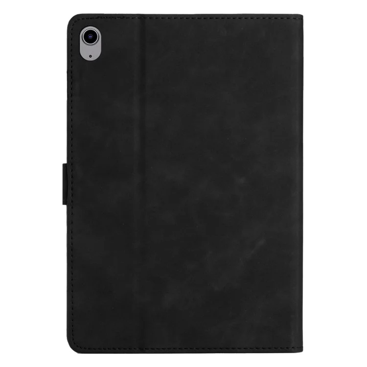 Para Lenovo Tab P11 J606F Funda de Tableta de Cuero Estampado con Soporte y Tarjetero - Negro