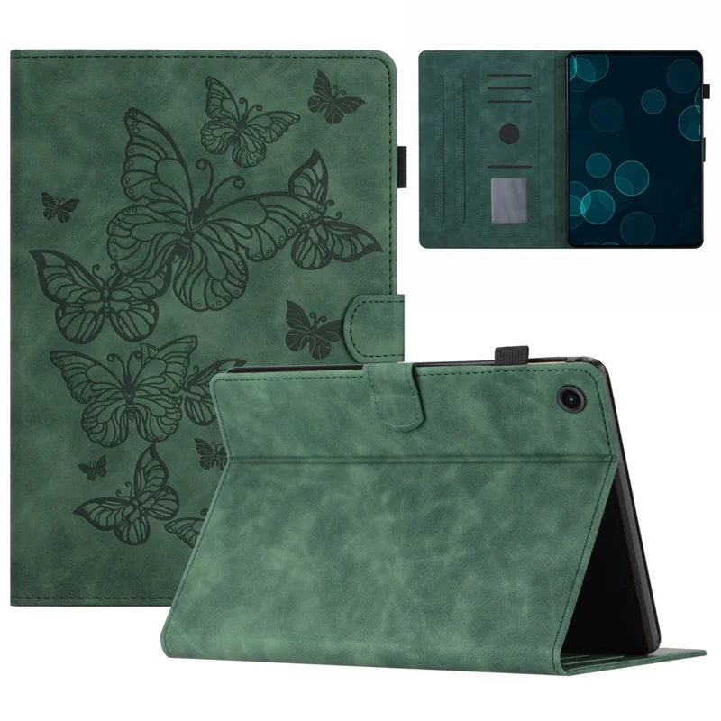 Capa de Couro para Tablet For Honor Pad 6 10.1 polegadas / Pad X6 9.7 polegadas / Huawei Enjoy Tablet 2 / MatePad T 10 9.7 polegadas / T 10S 10.1 polegadas - Verde Exército