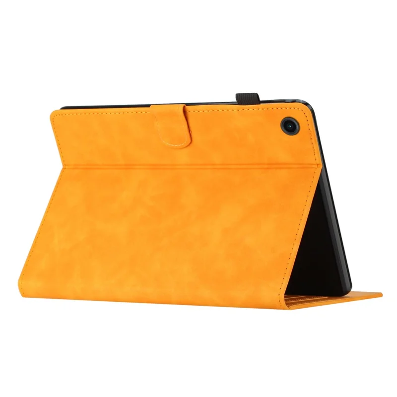 Étui en cuir pour tablette avec emplacement pour carte - Jaune - Pour Honor Pad 6 10,1 pouces / Pad X6 9,7 pouces / Huawei Enjoy Tablet 2 / MatePad T 10 9,7 pouces / T 10S 10,1 pouces
