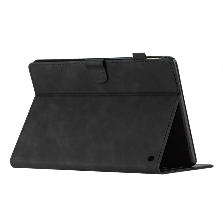Geprägter Flip-Cover für Amazon Fire HD 8 Plus (2022) / Fire HD 8 (2022) PU-Leder Kartenslot Tablet-Hülle - Schwarz