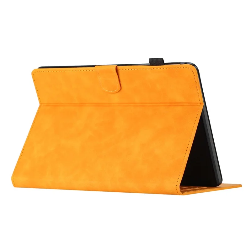 For Amazon Kindle 11th Gen (2022) TPU+PU Leather Cover Card Slot Imprinted Pattern Tablet Case - Yellow