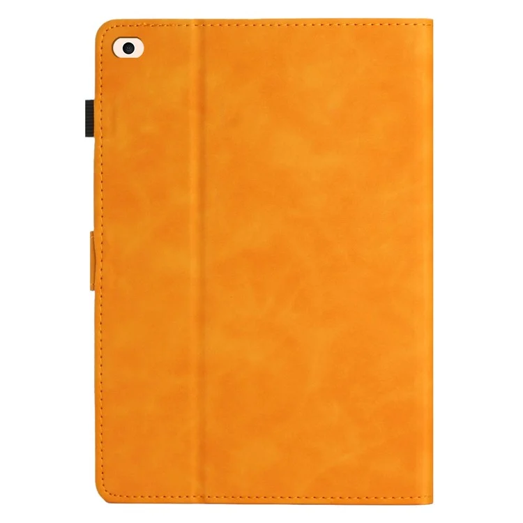 Pour iPad Mini 1 / 2 / 3 / 4 / Mini (2019) 7.9 pouces Motif imprimé PU cuir Flip Cover Card Slot Tablet Case - Jaune