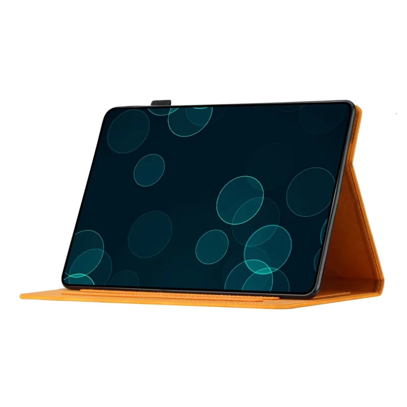 For Lenovo Tab M10 HD Gen 2 X306X Card Holder Tablet Case Imprinted Leather Stand Tablet Cover - Yellow