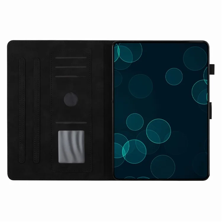 Para Samsung Galaxy Tab S6 Lite P610 P615 / Tab S6 Lite (2022) Case de Tabletas Tope de Cuero Impreso Totador de Tableta Tapa de Tableta - Negro