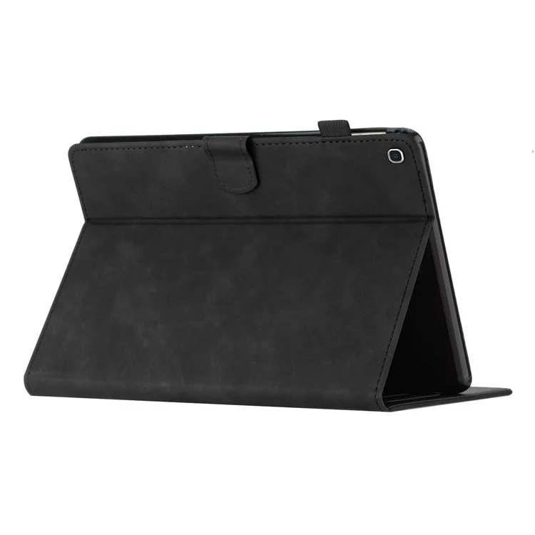 Para o Samsung Galaxy Tab A 10.1 (2019) T510 T515 Stand Leather Tablet Caso Card Ponte de Tampa de Comprimido Impressa - Preto