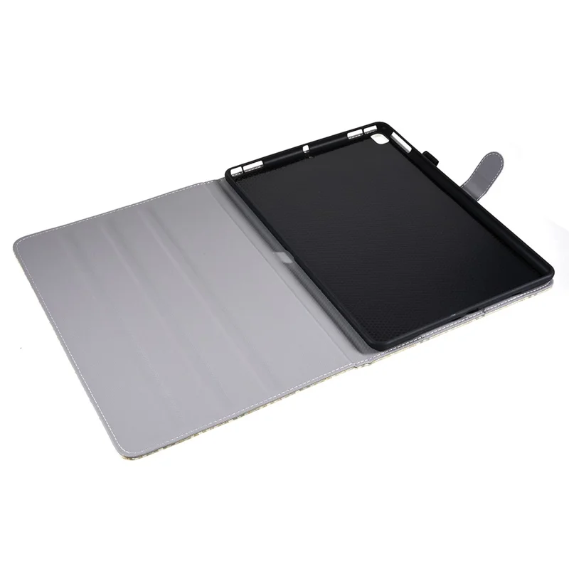 Protective Case for iPad 10.2 (2021) / (2019) / (2020) Case PU Leather Grids Pattern Tablet Cover with Stand - Gradient Green