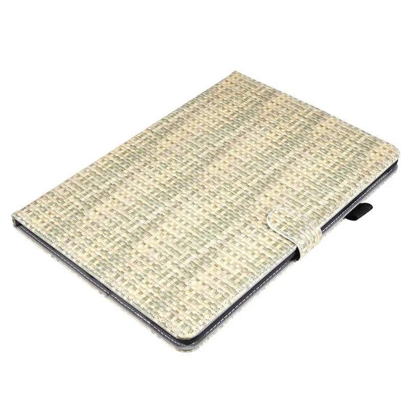 Protective Case for iPad 10.2 (2021) / (2019) / (2020) Case PU Leather Grids Pattern Tablet Cover with Stand - Gradient Green