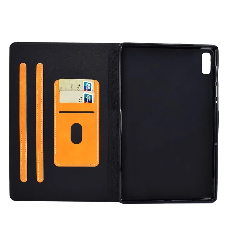 Чехол для планшета Lenovo Tab M9 TB-310FU из искусственной кожи, текстура под кожу, защитный чехол с держателем для карт - Хаки