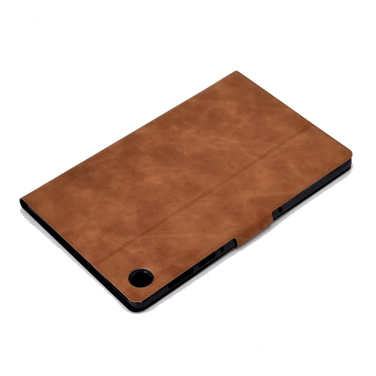 Para Huawei MatePad SE 10.4-inch A7 Capa de Tablet Textura de Couro de Vaca PU Leather Stand Card Slot Cover - Marrom