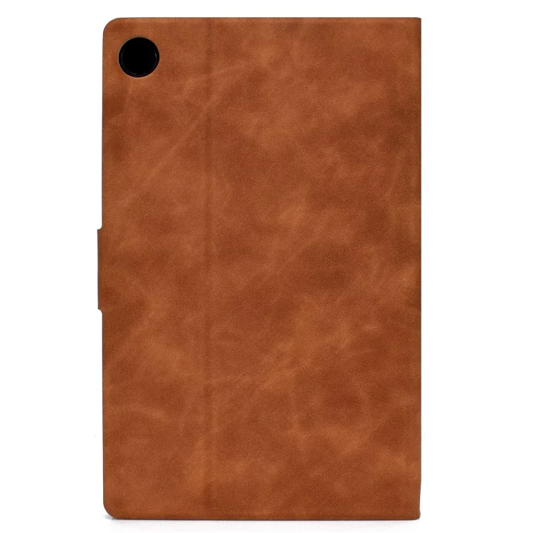 Para Huawei MatePad SE 10.4-inch A7 Capa de Tablet Textura de Couro de Vaca PU Leather Stand Card Slot Cover - Marrom