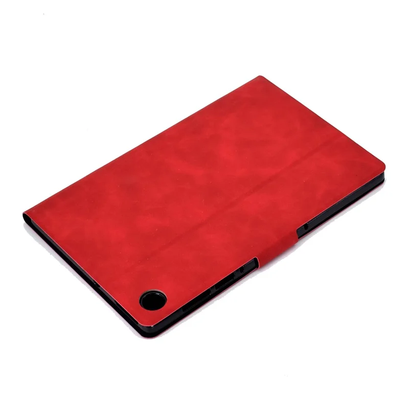 For Huawei MatePad SE 10.4-inch A7 Cowhide Texture Tablet Case PU Leather Stand Card Slot Cover - Red