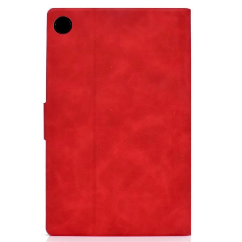 For Huawei MatePad SE 10.4-inch A7 Cowhide Texture Tablet Case PU Leather Stand Card Slot Cover - Red