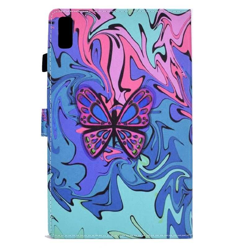 For Lenovo Tab M9 TB-310FU PU Leather Tablet Case A2 Pattern Printing Stand Card Slot Cover - Butterfly