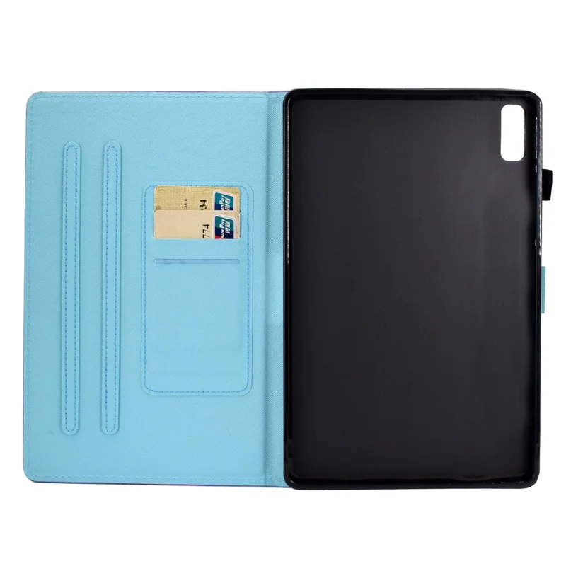 For Lenovo Tab M9 TB-310FU PU Leather Tablet Case A2 Pattern Printing Stand Card Slot Cover - Butterfly