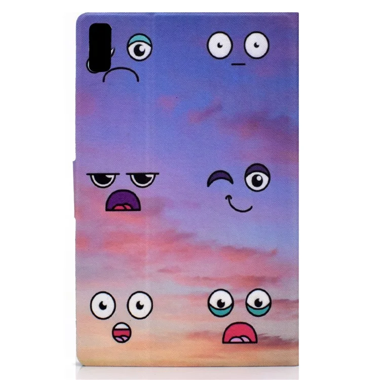 Для чехла Lenovo Tab M9 TB-310FU PU Leather Tablet, A4 Pattern Printing Stand, с держателем для карт - Facial Expression
