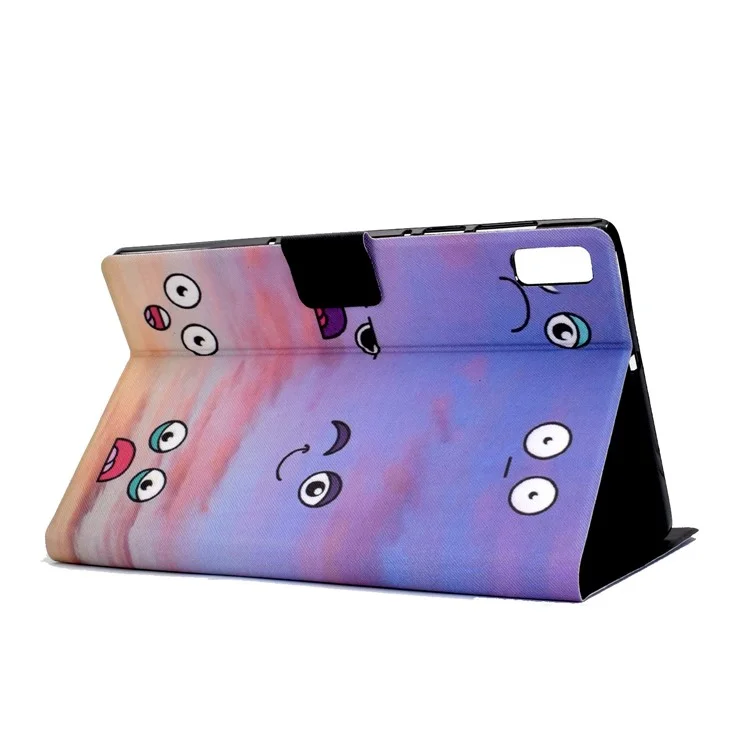 Для чехла Lenovo Tab M9 TB-310FU PU Leather Tablet, A4 Pattern Printing Stand, с держателем для карт - Facial Expression